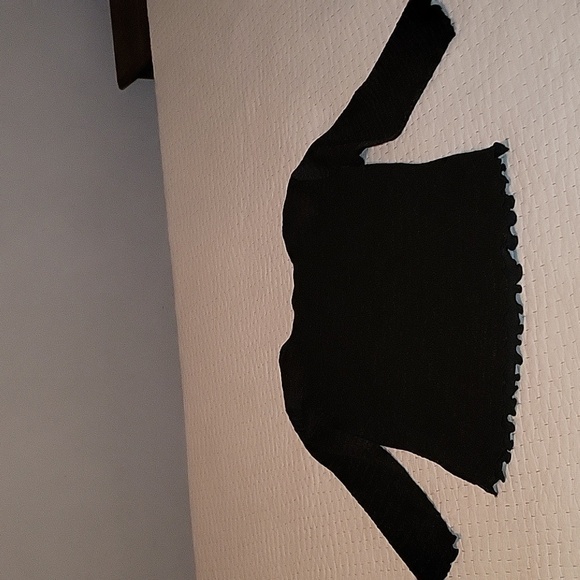 Pleats Collection Black Strecthy Blouse Womens Size Medium - Picture 7 of 8